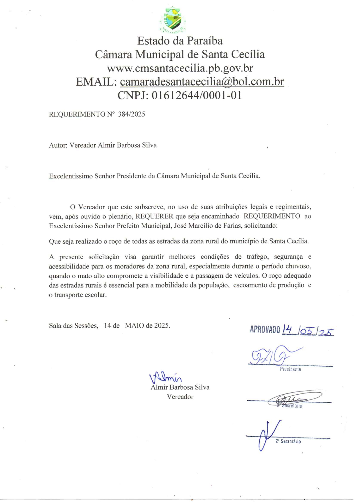 Requerimento nº 384/2025