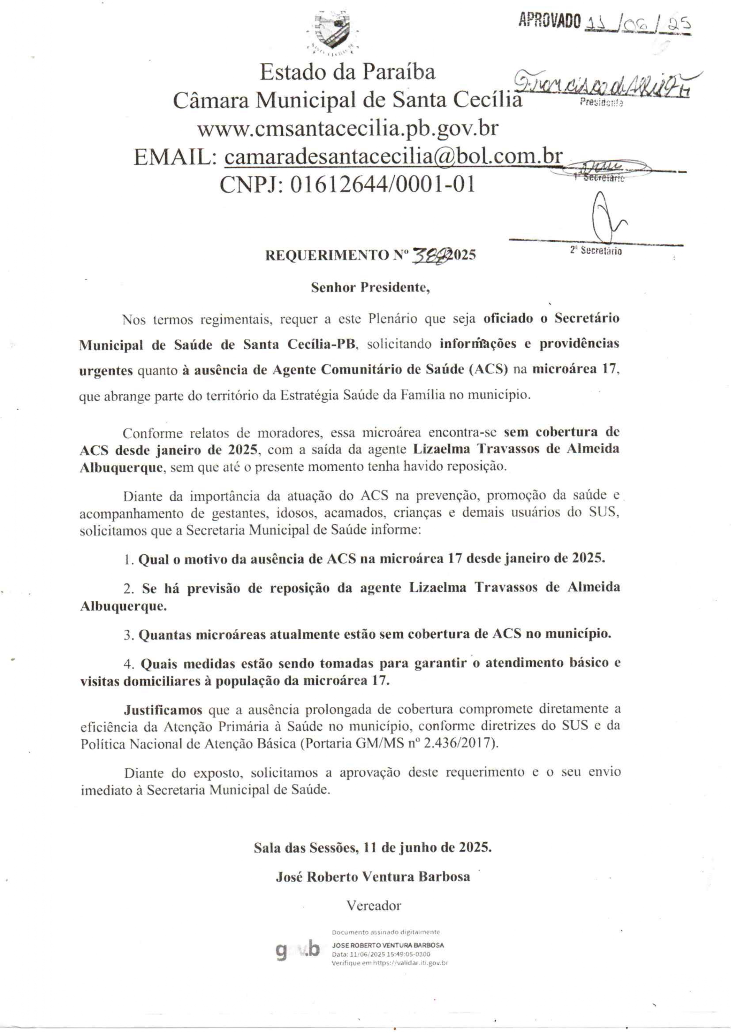Requerimento nº 388/2025