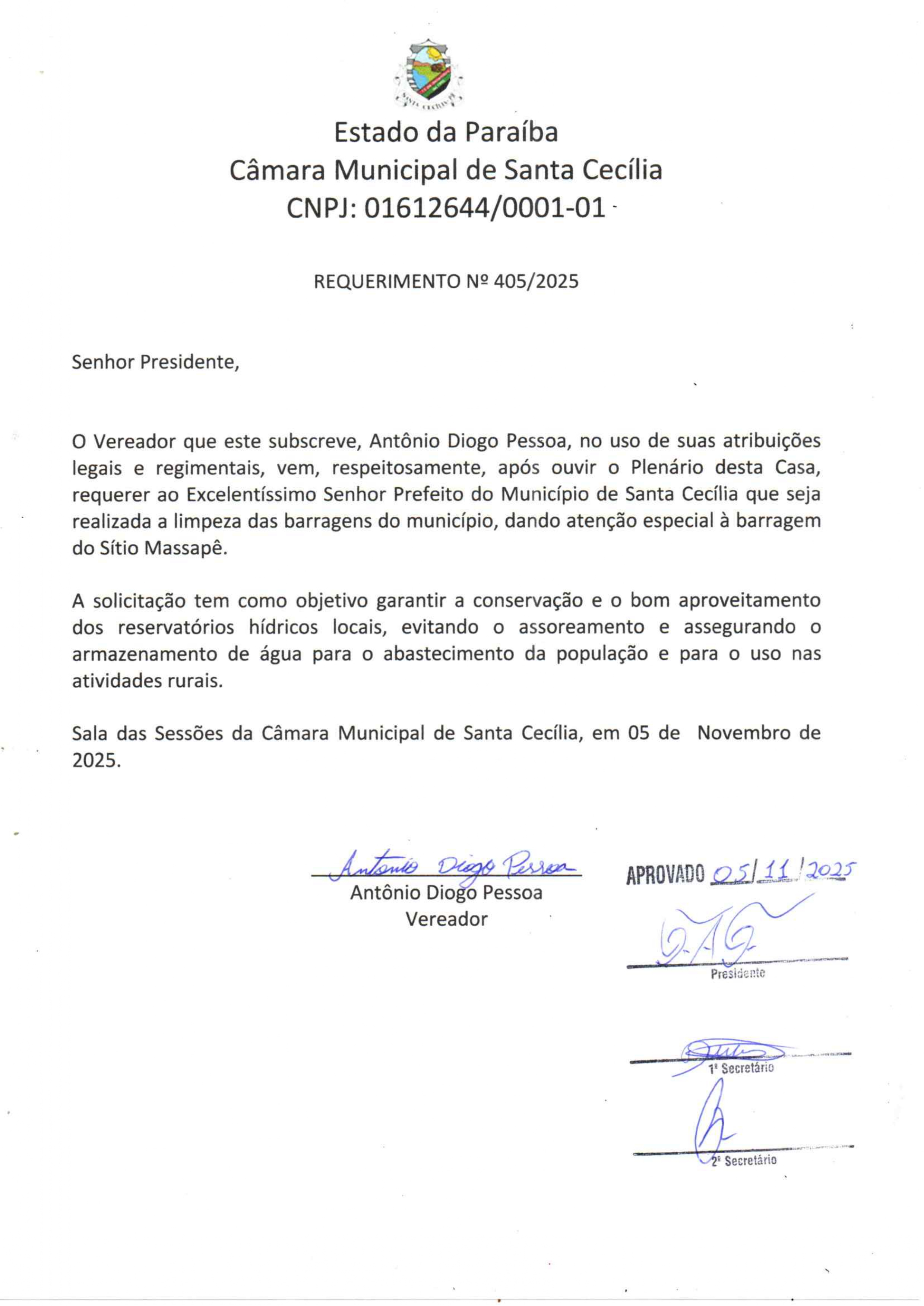 Requerimento nº 405/2025