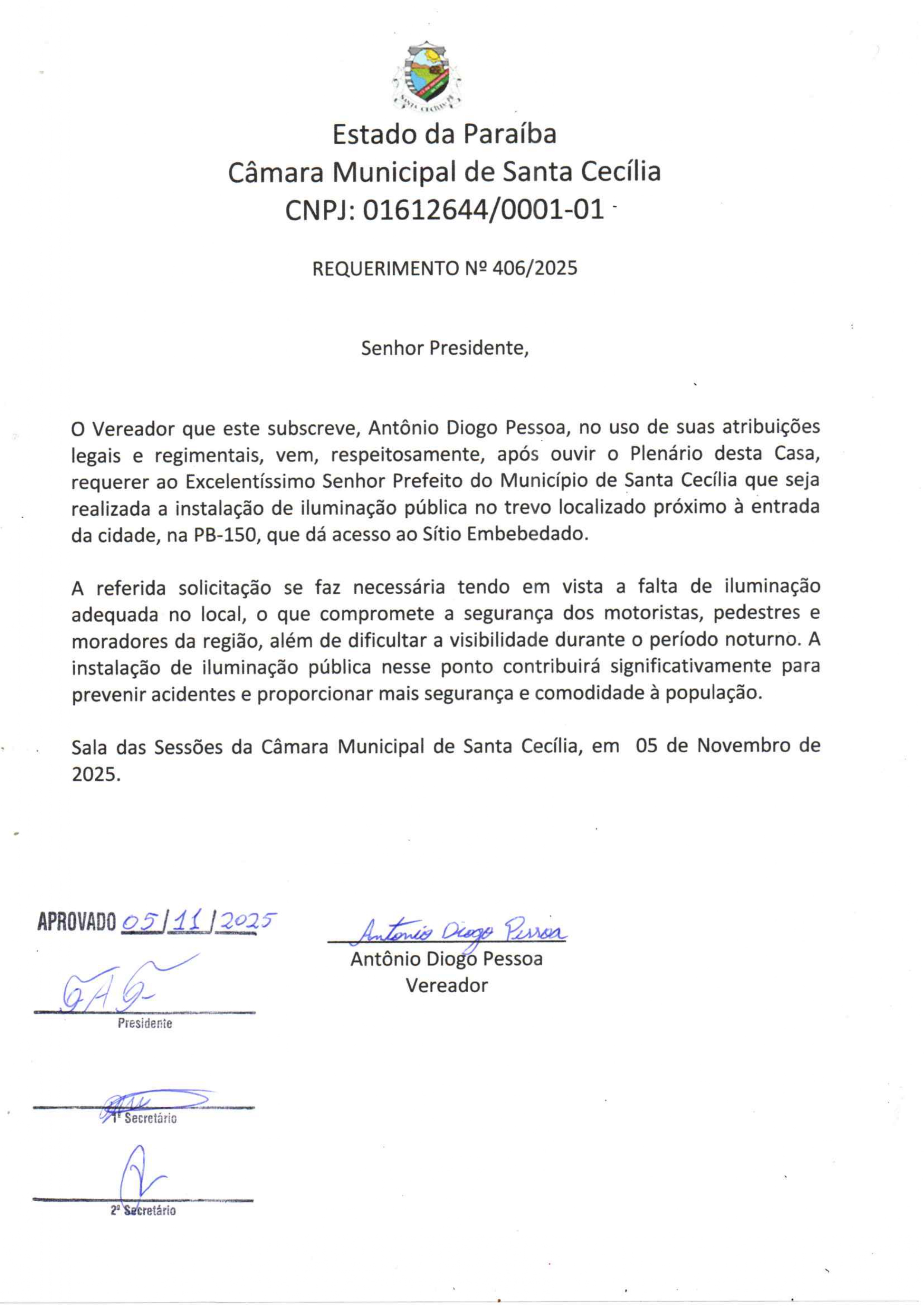 Requerimento nº 406/2025