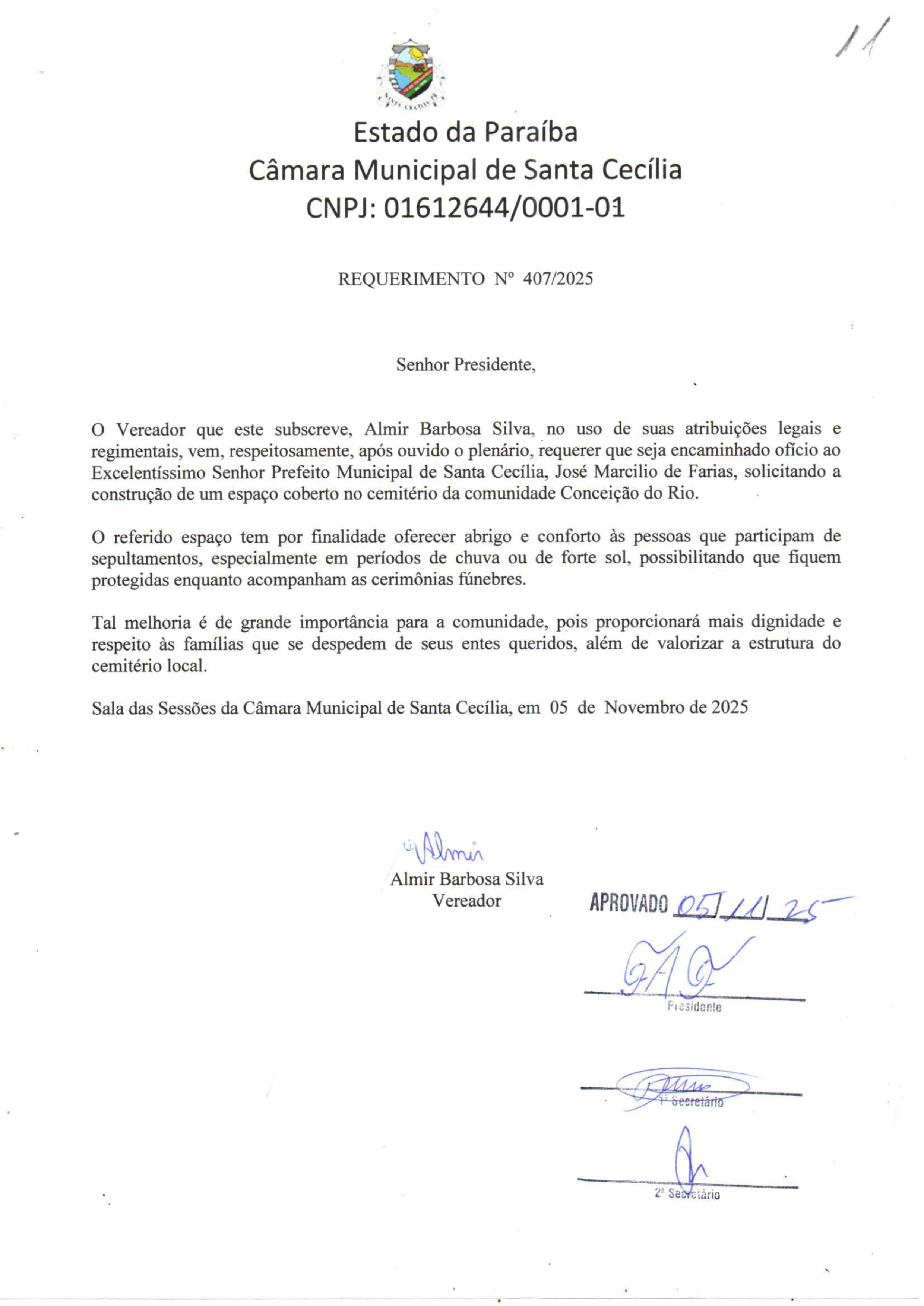 Requerimento nº 407/2025